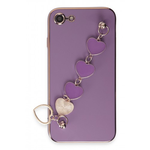 Newface iPhone 7 Kılıf Esila Silikon - Mor Newface iPhone 7 Kılıf Esila Silikon - Mor
