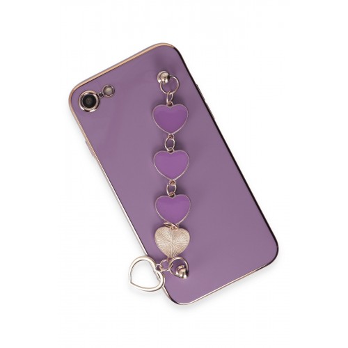 Newface iPhone 7 Kılıf Esila Silikon - Mor Newface iPhone 7 Kılıf Esila Silikon - Mor
