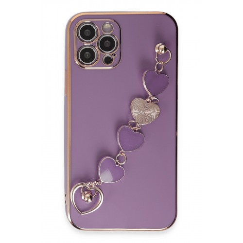 Newface iPhone 12 Pro Kılıf Esila Silikon - Mor
