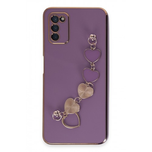 Newface Samsung Galaxy A03S Kılıf Esila Silikon - Mor