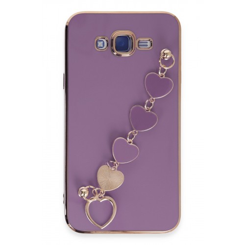 Newface Samsung Galaxy J7 Kılıf Esila Silikon - Mor Newface Samsung Galaxy J7 Kılıf Esila Silikon - Mor
