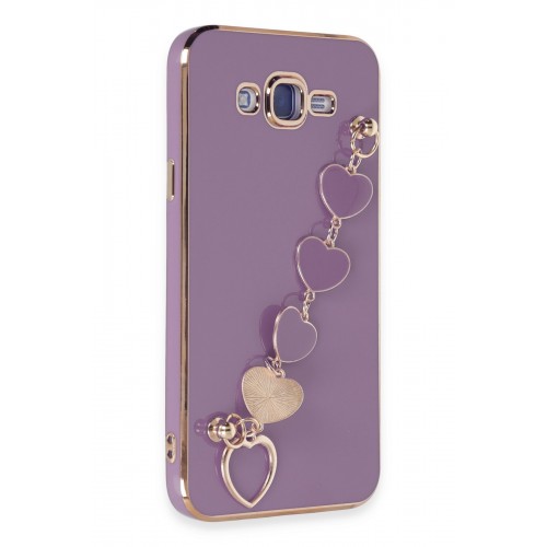 Newface Samsung Galaxy J7 Kılıf Esila Silikon - Mor Newface Samsung Galaxy J7 Kılıf Esila Silikon - Mor