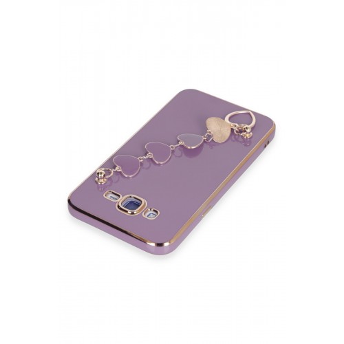 Newface Samsung Galaxy J7 Kılıf Esila Silikon - Mor Newface Samsung Galaxy J7 Kılıf Esila Silikon - Mor