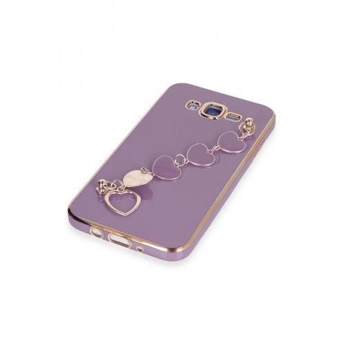 Newface Samsung Galaxy J7 Kılıf Esila Silikon - Mor Newface Samsung Galaxy J7 Kılıf Esila Silikon - Mor