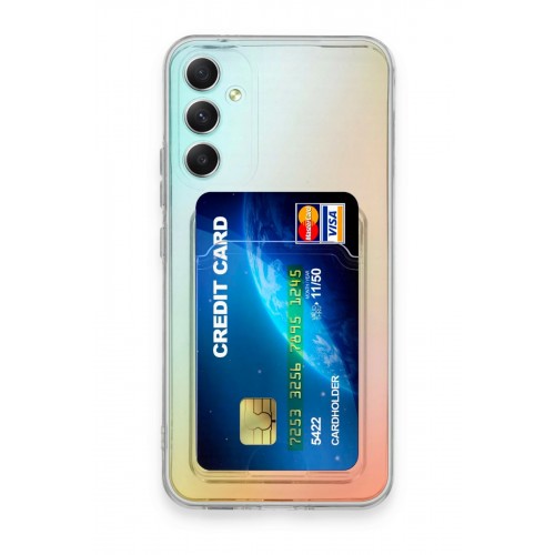 Newface Samsung Galaxy A34 5G Kılıf Kart Şeffaf Silikon - Şeffaf