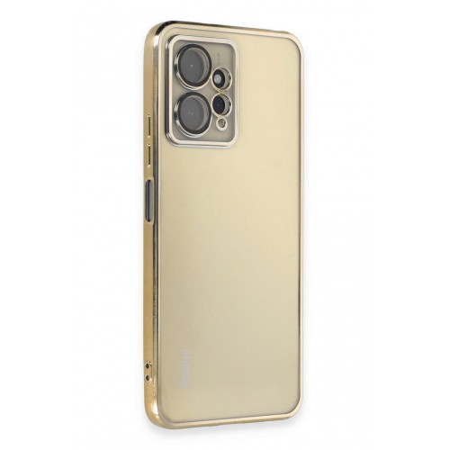 Newface Xiaomi Redmi Note 12 4G Kılıf Razer Lensli Silikon - Gold