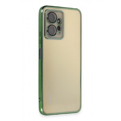Newface Xiaomi Redmi Note 12 4G Kılıf Razer Lensli Silikon - Yeşil