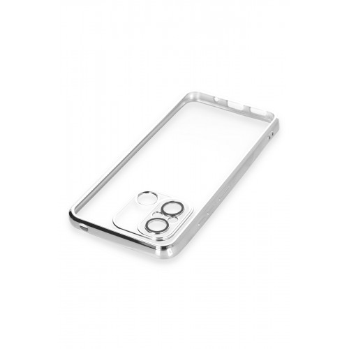 Newface Xiaomi Redmi 12C Kılıf Razer Lensli Silikon - Gümüş Newface Xiaomi Redmi 12C Kılıf Razer Lensli Silikon - Gümüş