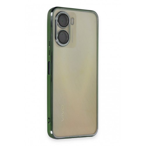 Newface Vivo Y16 Kılıf Razer Lensli Silikon - Yeşil