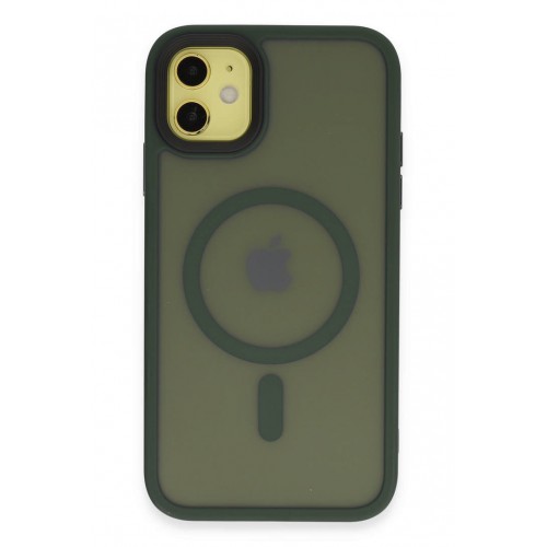 Newface iPhone 11 Kılıf Trex Magneticsafe Kapak - Koyu Yeşil Newface iPhone 11 Kılıf Trex Magneticsafe Kapak - Koyu Yeşil
