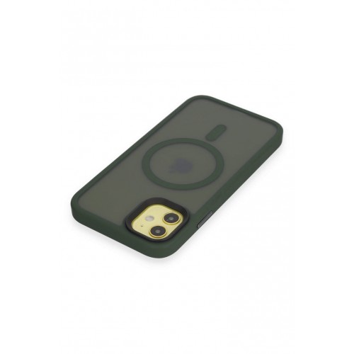 Newface iPhone 11 Kılıf Trex Magneticsafe Kapak - Koyu Yeşil Newface iPhone 11 Kılıf Trex Magneticsafe Kapak - Koyu Yeşil