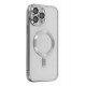 Newface iPhone 14 Pro Max Kılıf Kross Magneticsafe Kapak - Gümüş