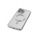 Newface iPhone 14 Pro Max Kılıf Kross Magneticsafe Kapak - Gümüş