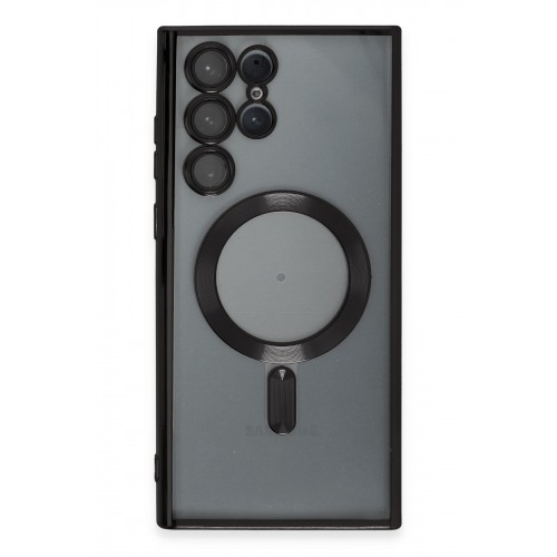 Newface Samsung Galaxy S22 Ultra Kılıf Kross Magneticsafe Kapak - Siyah