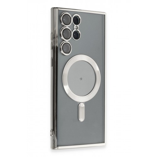 Newface Samsung Galaxy S22 Ultra Kılıf Kross Magneticsafe Kapak - Gümüş Newface Samsung Galaxy S22 Ultra Kılıf Kross Magneticsafe Kapak - Gümüş