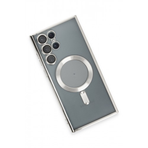 Newface Samsung Galaxy S22 Ultra Kılıf Kross Magneticsafe Kapak - Gümüş Newface Samsung Galaxy S22 Ultra Kılıf Kross Magneticsafe Kapak - Gümüş