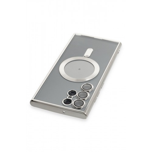Newface Samsung Galaxy S22 Ultra Kılıf Kross Magneticsafe Kapak - Gümüş Newface Samsung Galaxy S22 Ultra Kılıf Kross Magneticsafe Kapak - Gümüş