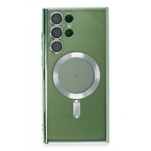 Newface Samsung Galaxy S22 Ultra Kılıf Kross Magneticsafe Kapak - Koyu Yeşil Newface Samsung Galaxy S22 Ultra Kılıf Kross Magneticsafe Kapak - Koyu Yeşil