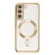 Newface Samsung Galaxy S22 Kılıf Kross Magneticsafe Kapak - Gold