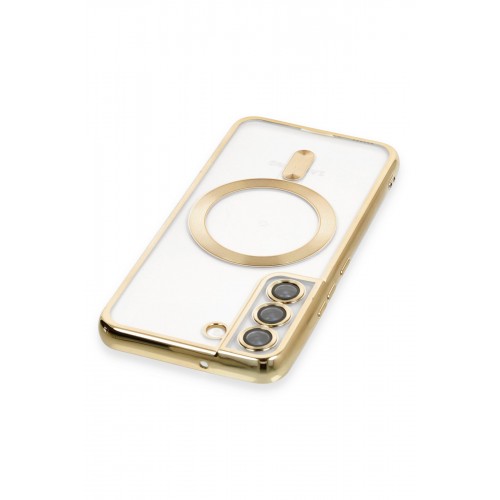 Newface Samsung Galaxy S22 Kılıf Kross Magneticsafe Kapak - Gold Newface Samsung Galaxy S22 Kılıf Kross Magneticsafe Kapak - Gold