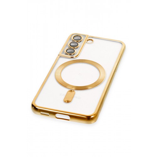 Newface Samsung Galaxy S22 Kılıf Kross Magneticsafe Kapak - Gold Newface Samsung Galaxy S22 Kılıf Kross Magneticsafe Kapak - Gold