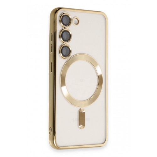 Newface Samsung Galaxy S23 Kılıf Kross Magneticsafe Kapak - Gold Newface Samsung Galaxy S23 Kılıf Kross Magneticsafe Kapak - Gold