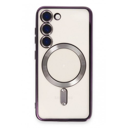 Newface Samsung Galaxy S23 Kılıf Kross Magneticsafe Kapak - Mor