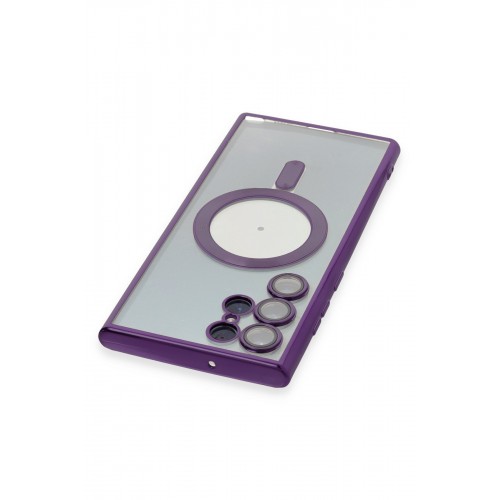 Newface Samsung Galaxy S23 Ultra Kılıf Kross Magneticsafe Kapak - Mor Newface Samsung Galaxy S23 Ultra Kılıf Kross Magneticsafe Kapak - Mor