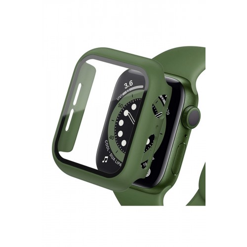 Newface Apple Watch 38mm Camlı Kasa Ekran Koruyucu - Koyu Yeşil Newface Apple Watch 38mm Camlı Kasa Ekran Koruyucu - Koyu Yeşil
