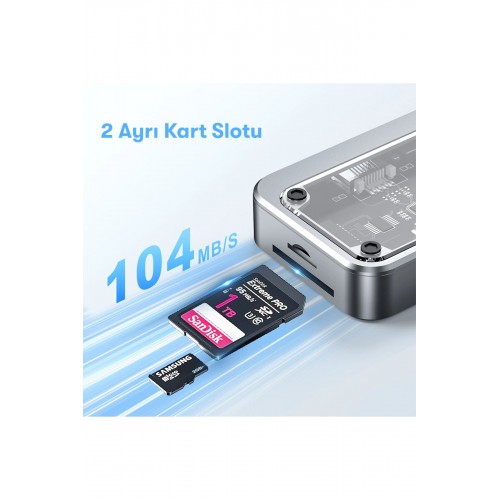 Newface Dönüştürücü 10in1 Hub SW10V - Gri Newface Dönüştürücü 10in1 Hub SW10V - Gri