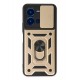 Newface Vivo Y35 Kılıf Pars Lens Yüzüklü Silikon - Gold
