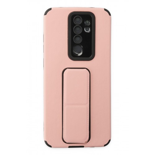 Newface Xiaomi Redmi Note 8 Pro Kılıf Mega Standlı Silikon - Pudra