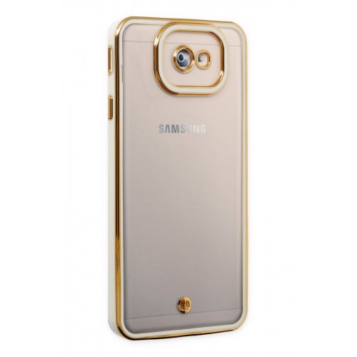 Newface Samsung Galaxy J7 Prime Kılıf Liva Lens Silikon - Beyaz