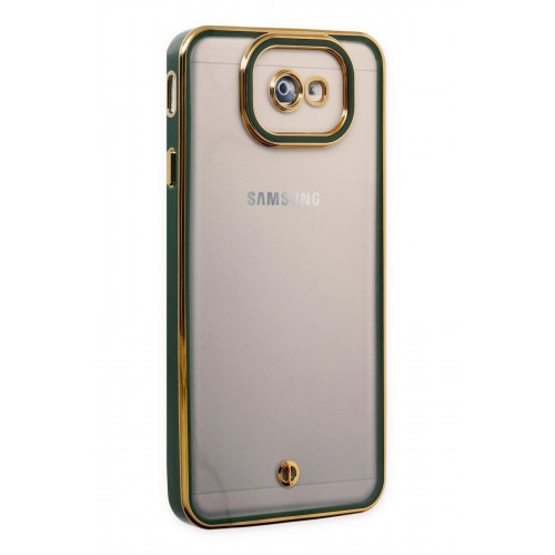 Newface Samsung Galaxy J7 Prime Kılıf Liva Lens Silikon - Yeşil