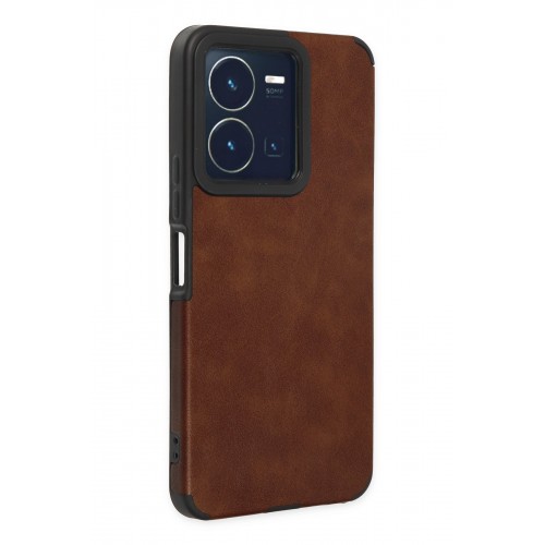 Newface Vivo Y22S Kılıf Loop Deri Silikon - Kahverengi Newface Vivo Y22S Kılıf Loop Deri Silikon - Kahverengi