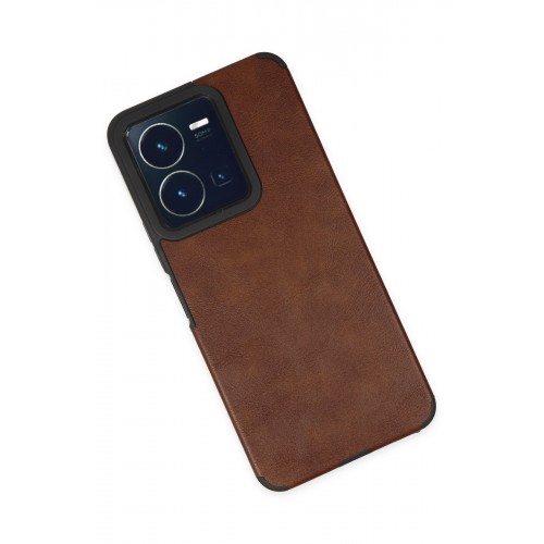 Newface Vivo Y22S Kılıf Loop Deri Silikon - Kahverengi Newface Vivo Y22S Kılıf Loop Deri Silikon - Kahverengi