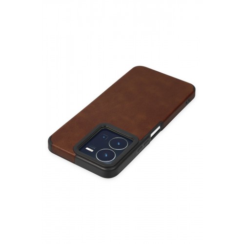 Newface Vivo Y22S Kılıf Loop Deri Silikon - Kahverengi Newface Vivo Y22S Kılıf Loop Deri Silikon - Kahverengi