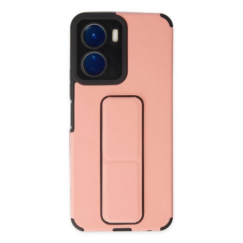 Newface Vivo Y16 Kılıf Mega Standlı Silikon - Pudra