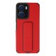 Newface Vivo Y16 Kılıf Mega Standlı Silikon - Kırmızı