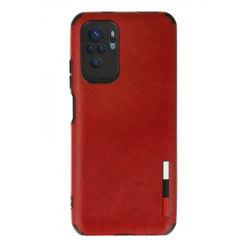 Newface Xiaomi Poco M5s Kılıf Loop Deri Silikon - Kırmızı