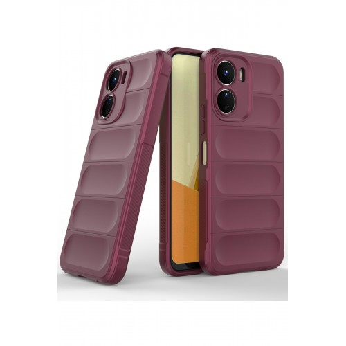Newface Vivo Y16 Kılıf Optimum Silikon - Bordo Newface Vivo Y16 Kılıf Optimum Silikon - Bordo