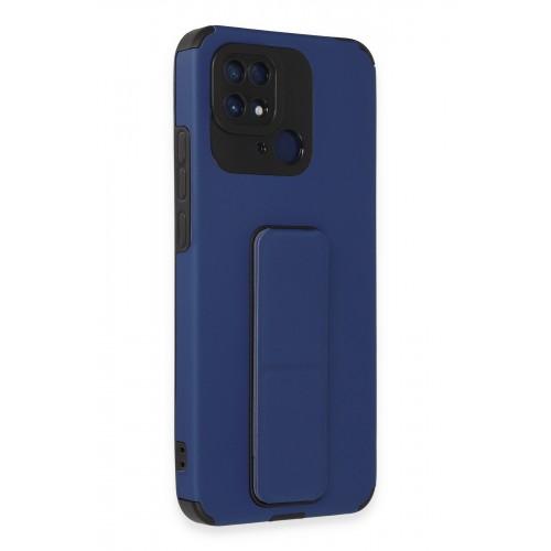 Newface Xiaomi Poco C40 Kılıf Mega Standlı Silikon - Mavi Newface Xiaomi Poco C40 Kılıf Mega Standlı Silikon - Mavi