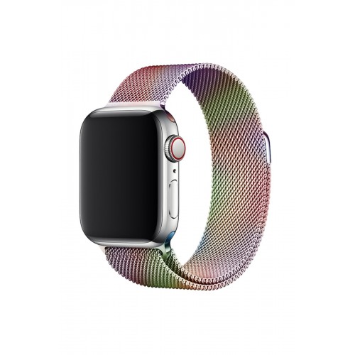 Newface Apple Watch 41mm Metal Mıknatıslı Kordon - Rainbow Newface Apple Watch 41mm Metal Mıknatıslı Kordon - Rainbow