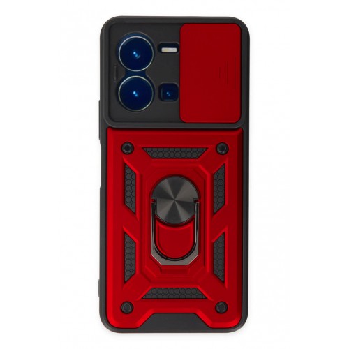 Newface Vivo Y35 Kılıf Pars Lens Yüzüklü Silikon - Kırmızı Newface Vivo Y35 Kılıf Pars Lens Yüzüklü Silikon - Kırmızı