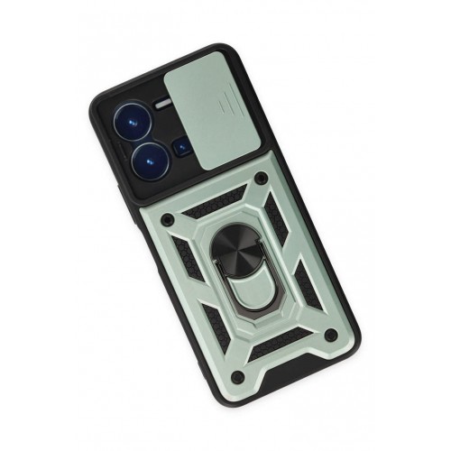 Newface Vivo Y35 Kılıf Pars Lens Yüzüklü Silikon - Yeşil Newface Vivo Y35 Kılıf Pars Lens Yüzüklü Silikon - Yeşil