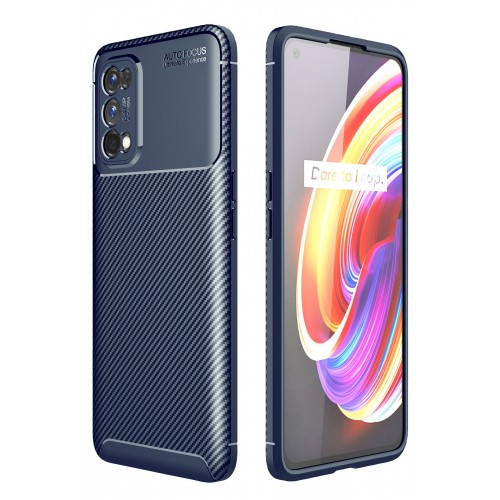 Newface Realme 7 Pro Kılıf Focus Karbon Silikon - Lacivert Newface Realme 7 Pro Kılıf Focus Karbon Silikon - Lacivert