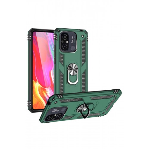 Newface Xiaomi Redmi 12C Kılıf Sofya Yüzüklü Silikon Kapak - Yeşil Newface Xiaomi Redmi 12C Kılıf Sofya Yüzüklü Silikon Kapak - Yeşil