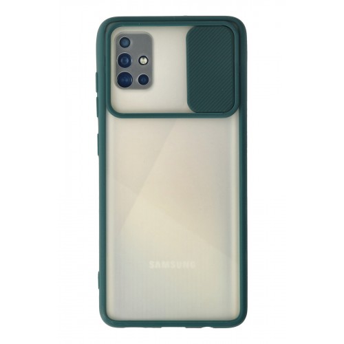 Newface Samsung Galaxy A51 Kılıf Palm Buzlu Kamera Sürgülü Silikon - Yeşil Newface Samsung Galaxy A51 Kılıf Palm Buzlu Kamera Sürgülü Silikon - Yeşil