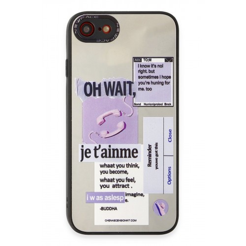 Newface iPhone 8 Kılıf Mirror Desenli Kapak - Mirror - 4 Newface iPhone 8 Kılıf Mirror Desenli Kapak - Mirror - 4