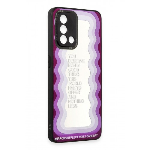 Newface Oppo A74 4G Kılıf Mirror Desenli Kapak - Mirror - 5